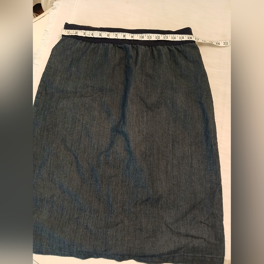 Dark Blue Classic Denim Skirt